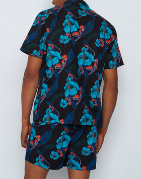 CAMICIA CON STAMPA ESOTICA ALL OVER