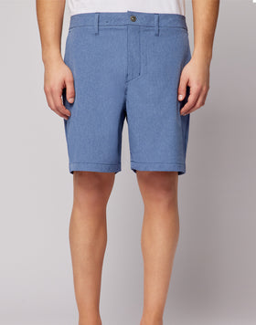 WALKSHORT IN WATER-REPELLENT MELANGE FABRIC