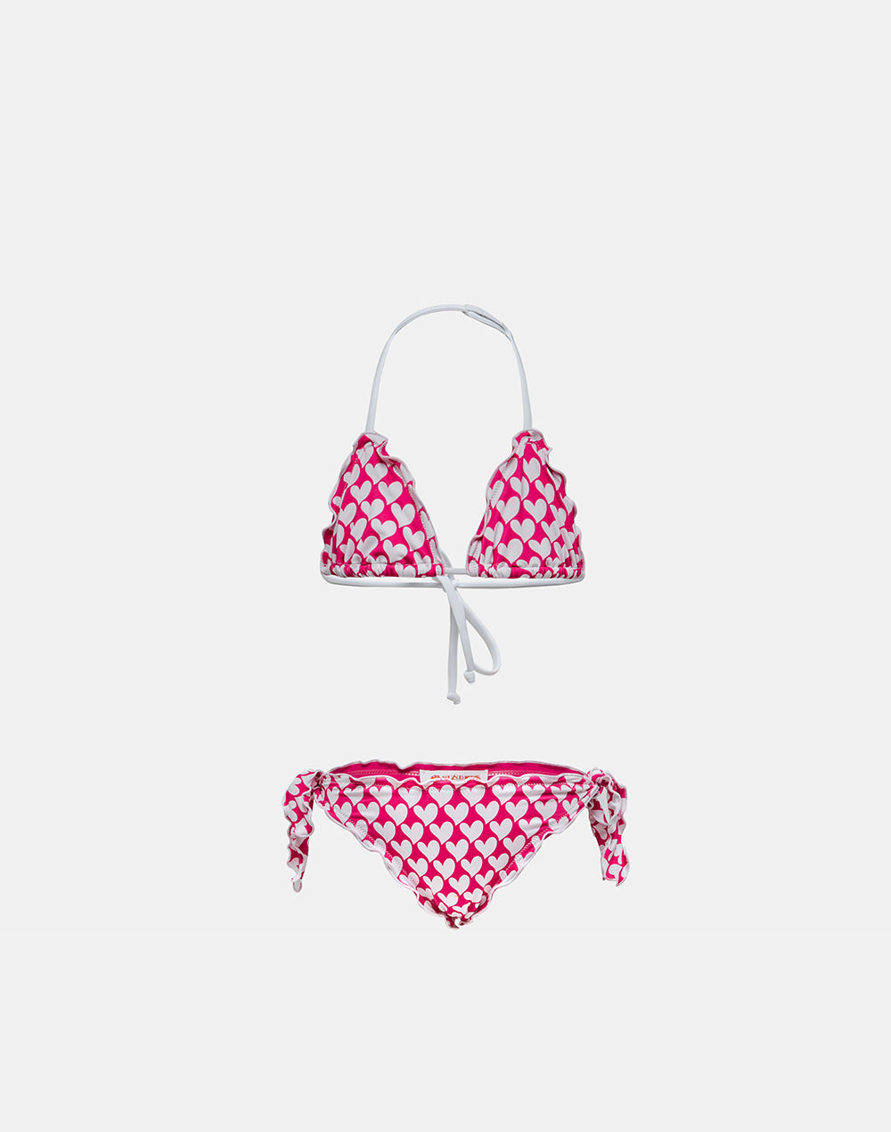 MINI MAGNOLIA BIKINI AVEC HAUT EN TRIANGLE ET SLIP AVEC NŒUDS