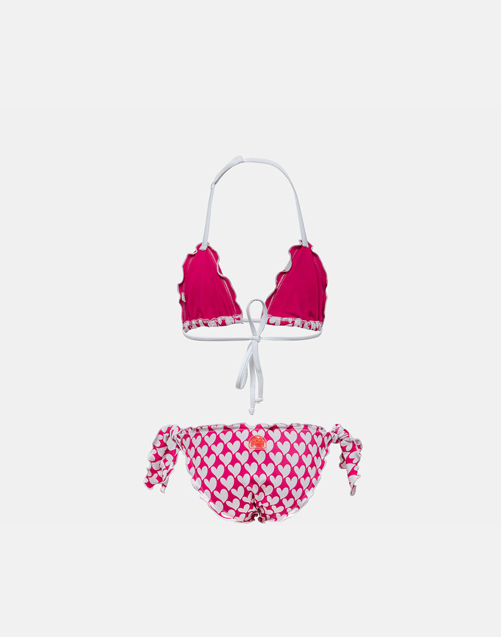 MINI MAGNOLIA BIKINI AVEC HAUT EN TRIANGLE ET SLIP AVEC NŒUDS