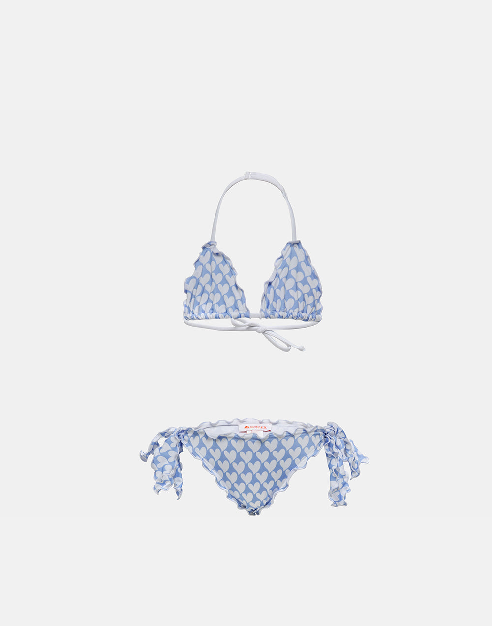 MINI MAGNOLIA BIKINI AVEC HAUT EN TRIANGLE ET SLIP AVEC NŒUDS