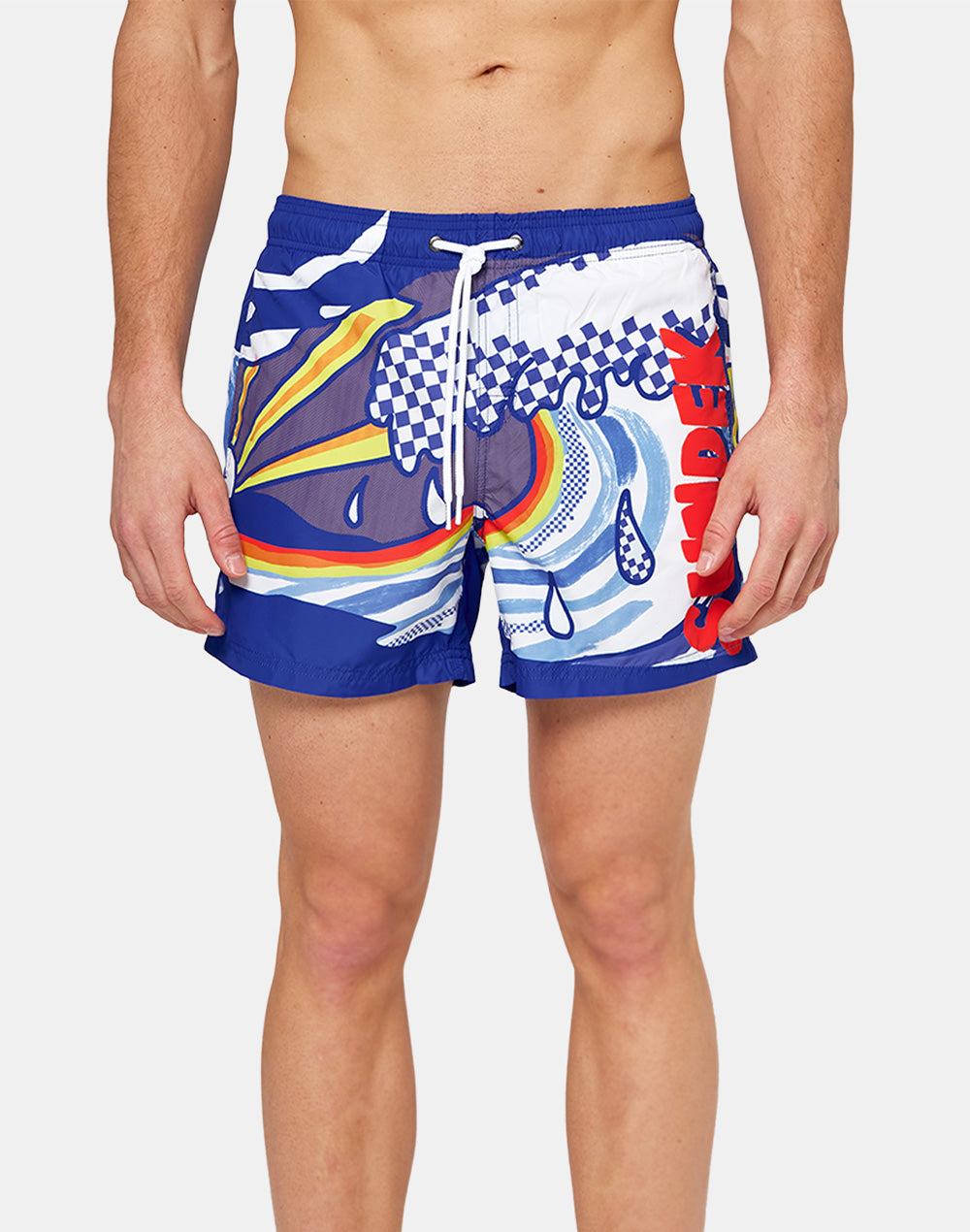 POP WAVE PRINT SHORT SWIM SHORTS