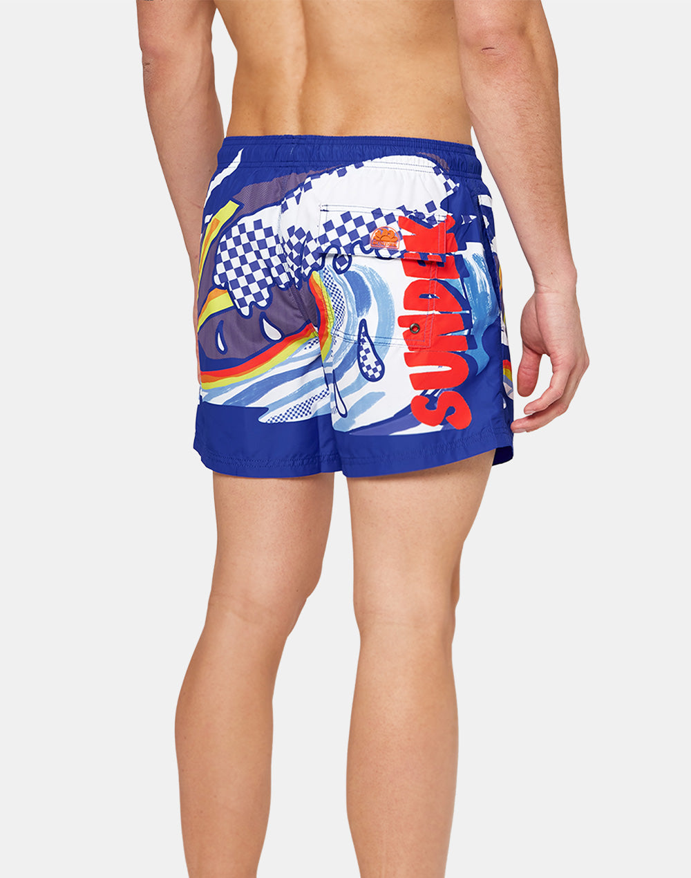 POP WAVE PRINT SHORT SWIM SHORTS